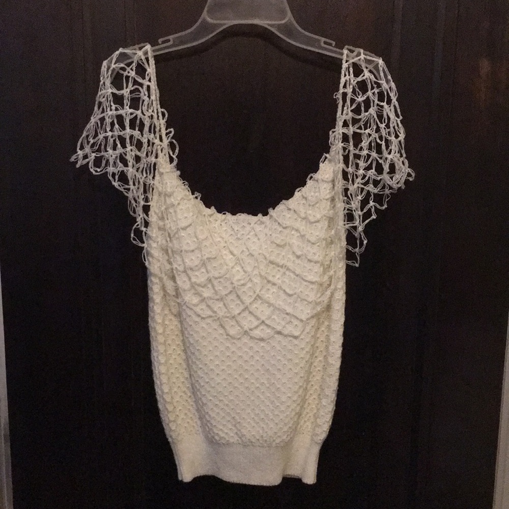 Vintage White Knit Top & Skirt Set